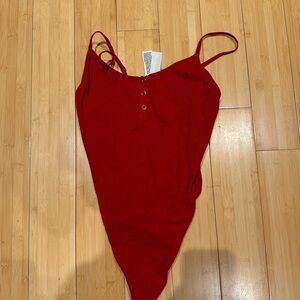 Forever 21 Vibrant Red Bodysuit